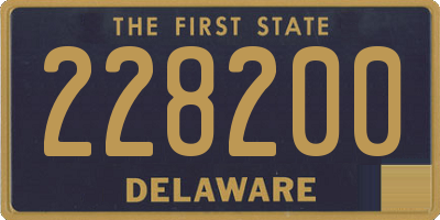 DE license plate 228200