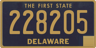 DE license plate 228205
