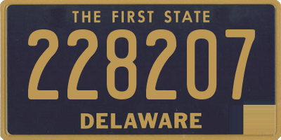 DE license plate 228207