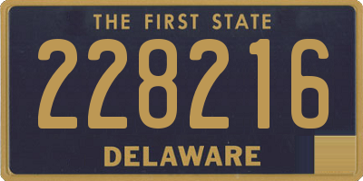 DE license plate 228216