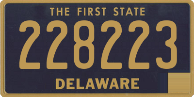 DE license plate 228223