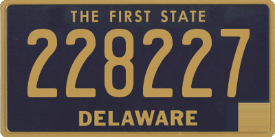 DE license plate 228227