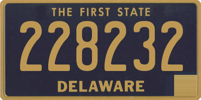 DE license plate 228232