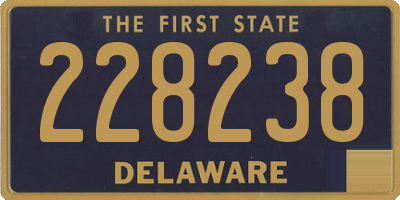 DE license plate 228238