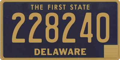 DE license plate 228240