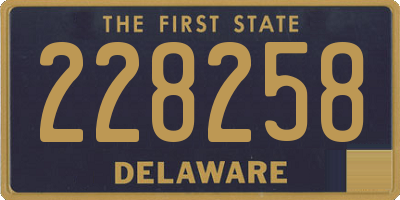 DE license plate 228258