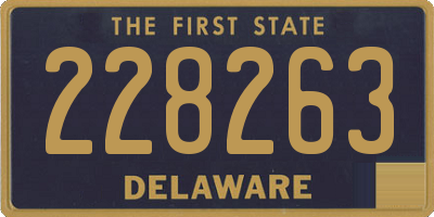 DE license plate 228263