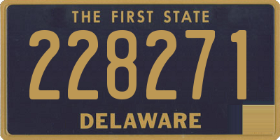 DE license plate 228271