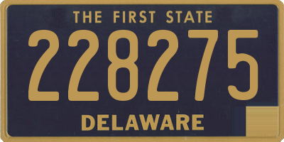 DE license plate 228275