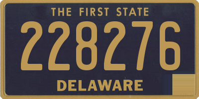 DE license plate 228276