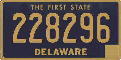 DE license plate 228296