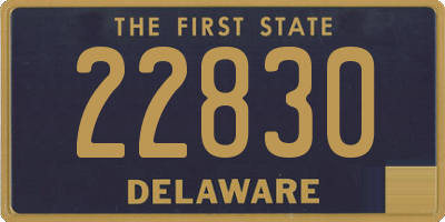 DE license plate 22830