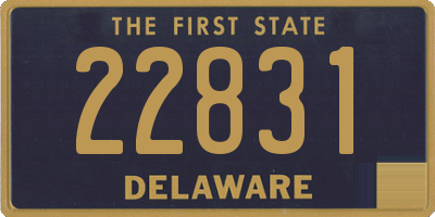 DE license plate 22831