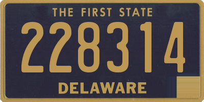 DE license plate 228314