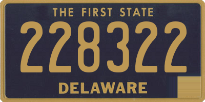 DE license plate 228322