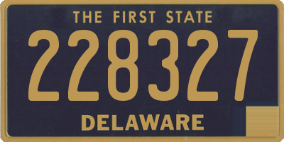 DE license plate 228327