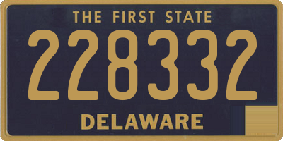 DE license plate 228332