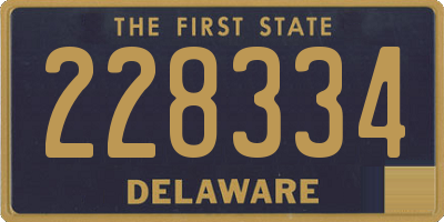 DE license plate 228334