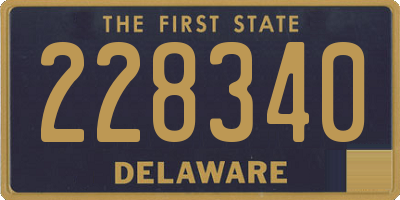 DE license plate 228340