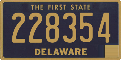 DE license plate 228354