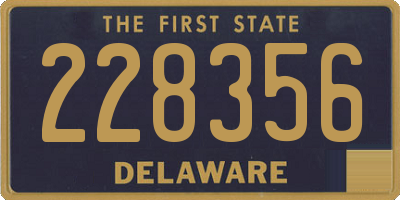 DE license plate 228356