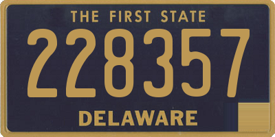 DE license plate 228357