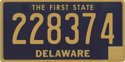 DE license plate 228374