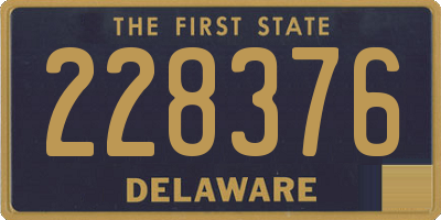 DE license plate 228376