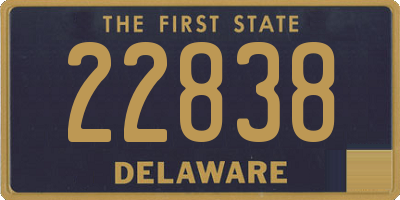 DE license plate 22838