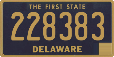 DE license plate 228383