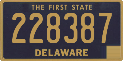 DE license plate 228387