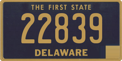 DE license plate 22839