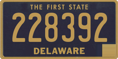 DE license plate 228392