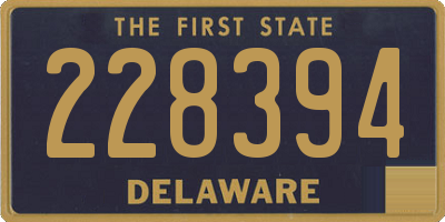 DE license plate 228394