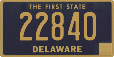 DE license plate 22840