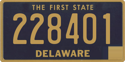 DE license plate 228401