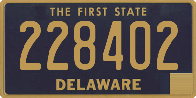 DE license plate 228402