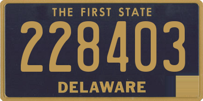 DE license plate 228403