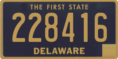 DE license plate 228416