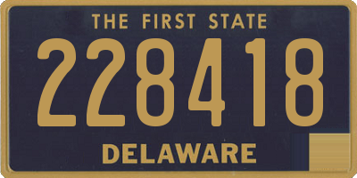 DE license plate 228418