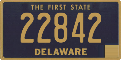 DE license plate 22842