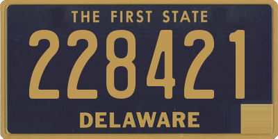 DE license plate 228421