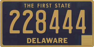 DE license plate 228444