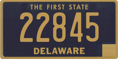 DE license plate 22845