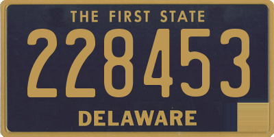 DE license plate 228453