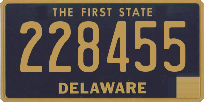 DE license plate 228455