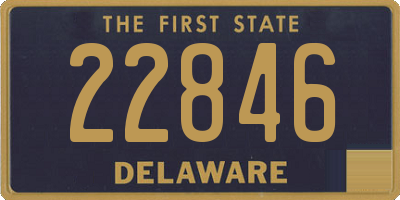 DE license plate 22846