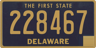 DE license plate 228467