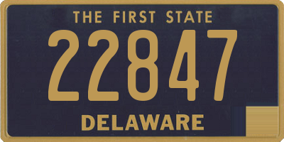 DE license plate 22847