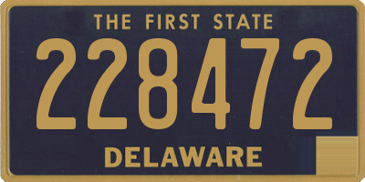 DE license plate 228472